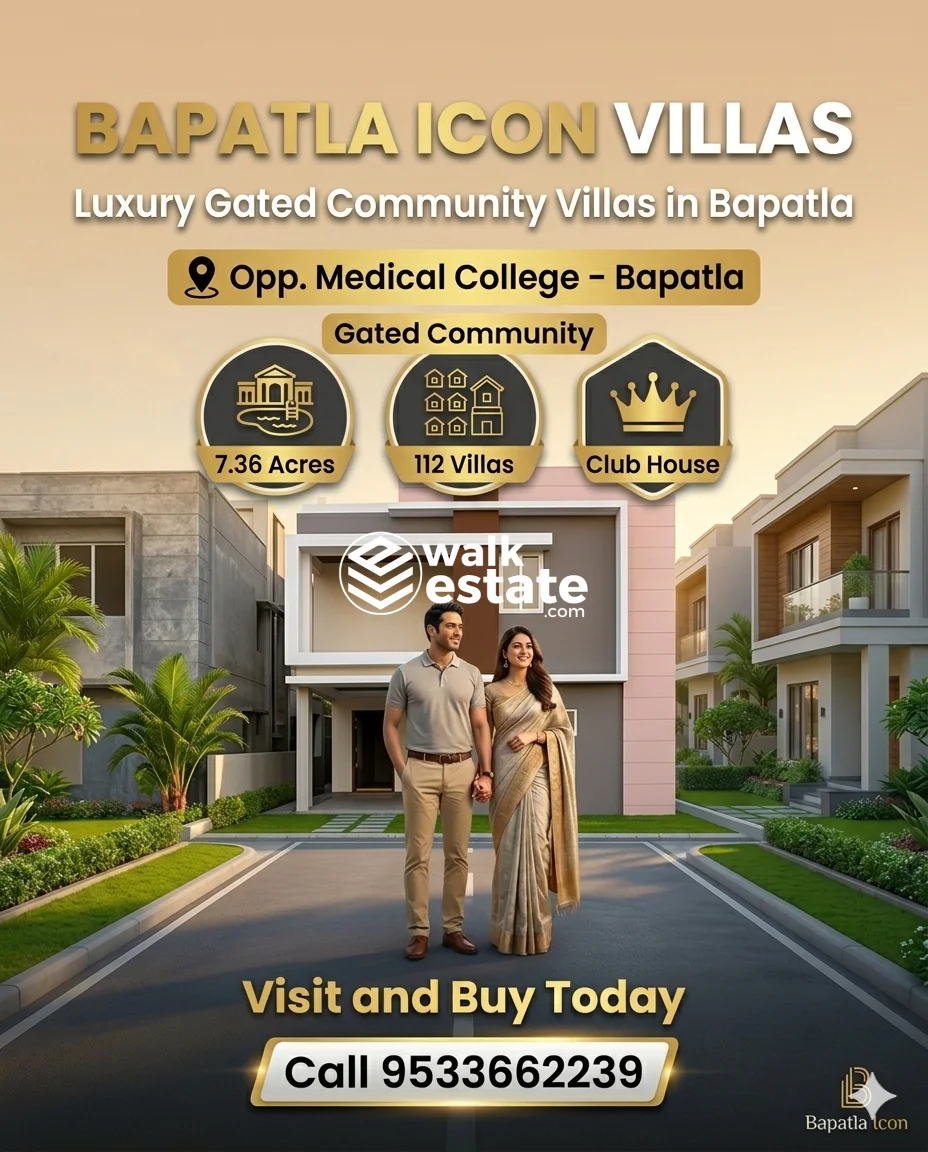 Luxury 3BHK Villa for sale in Bapatla Icon Villas