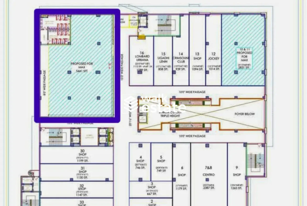 Commercial space for lease in Trendset mall, Vijayawada