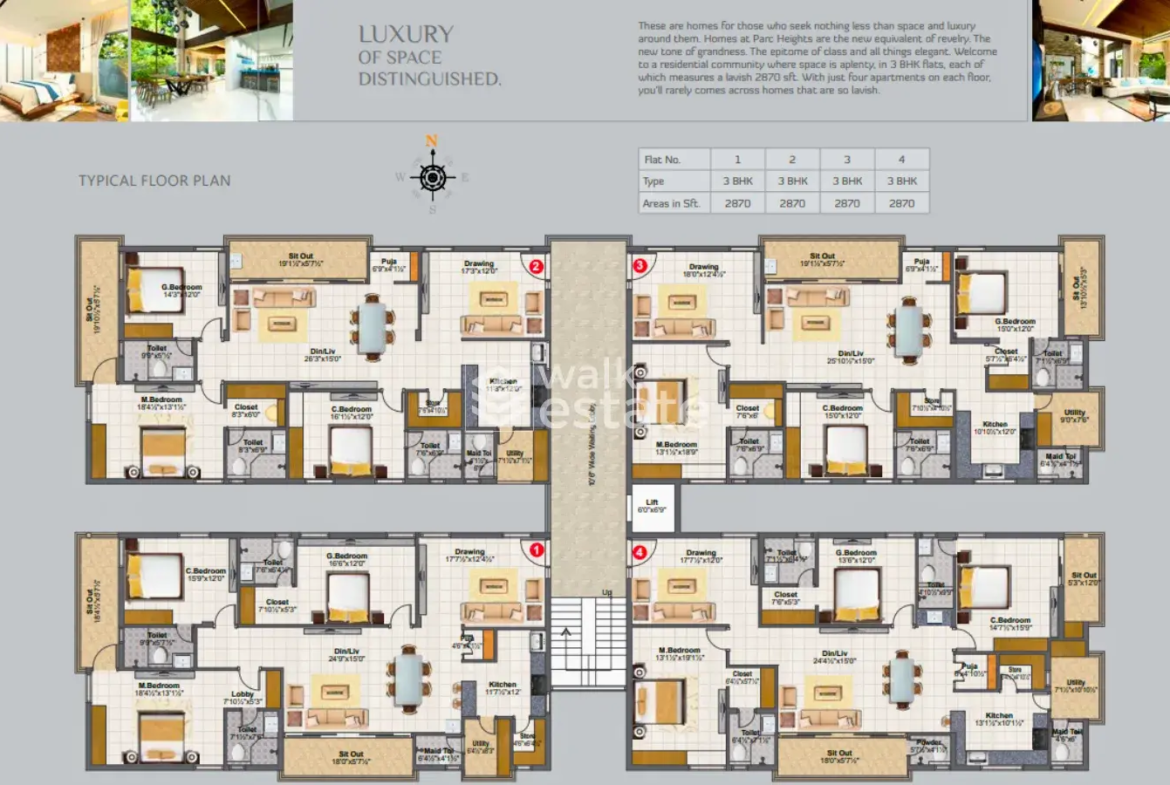 PARC Heights, 3 BHk flat for resale in Tadepalli Vijayawada